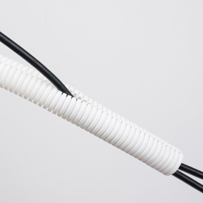 D-Line CTT1.1B, Tube de Rangement de Câble, Cache-Câbles Électriques, TV, 1.1m Longueur, 32mm Diamètre, Blanc