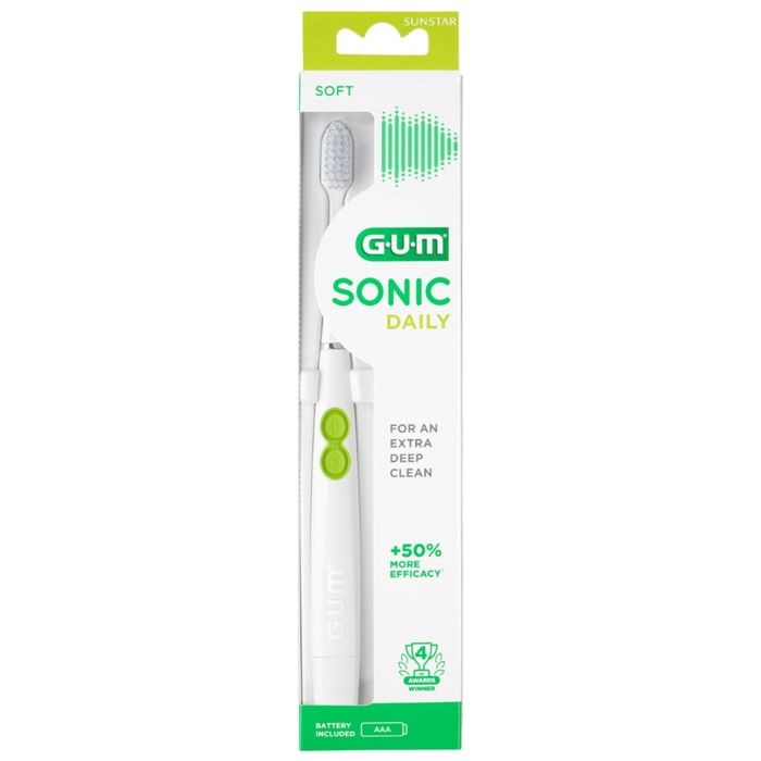 Brosses à Dents-Gum Sonic Bad Daily Blanche (Couleur : Blanc)