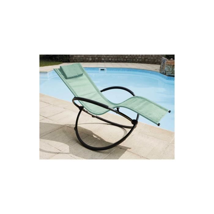 Bain de Soleil à Bascule Menthe 80 x 150 x 90 cm