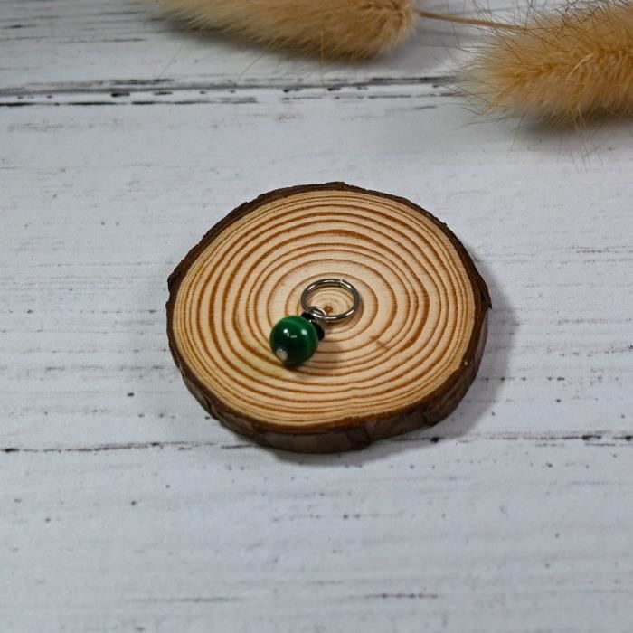 Pendentif perle - Pierres naturelles - Malachite Multi