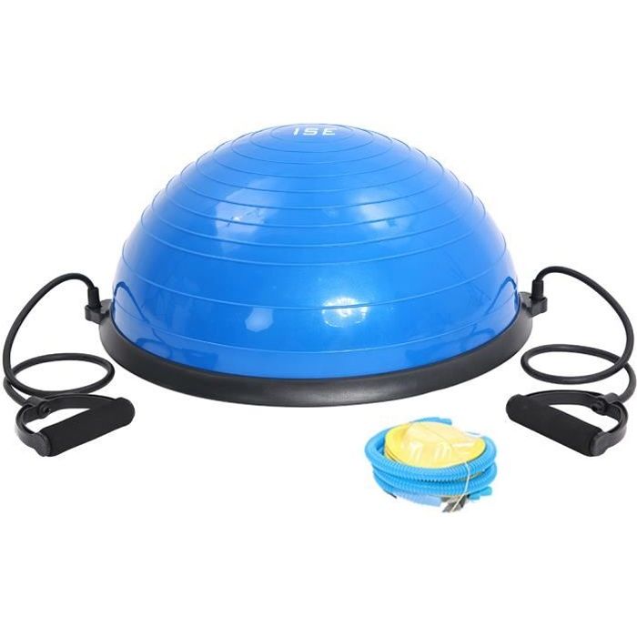 ISE Balance trainer Multifonctionnel, Ø 62 cm,Ballon d’équilibre Exercice de Gym,avec Câbles de Resistance et Pompe