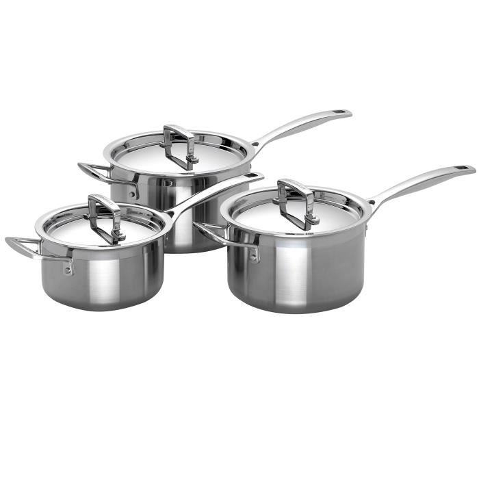 Le Creuset Set de 3 casseroles avec couvercle Triplis(16-18- 20 cm)