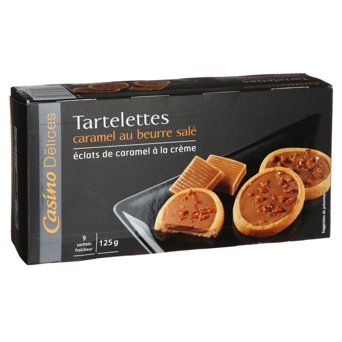 CASINO DÉLICES Tartelettes Caramel au Beurre Salé 125g
