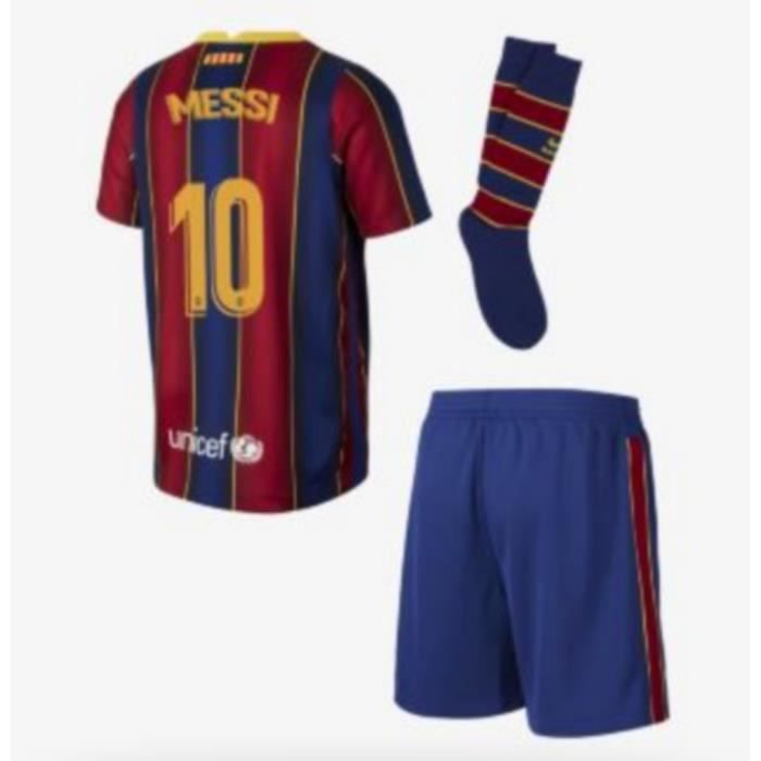 Mini-Kit Officiel Nike FC Barcelone Domicile Flocage Messi Numéro 10 Saison 2020-2021
