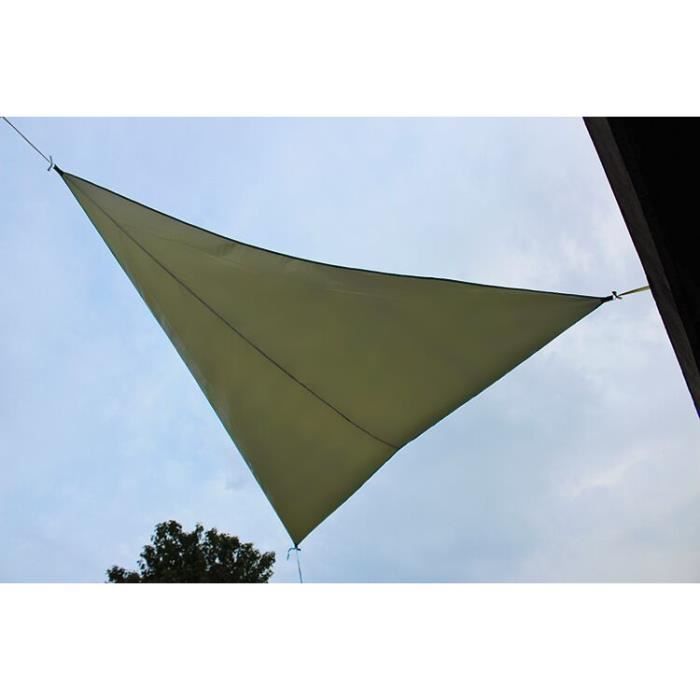 Toile Voiles D'ombrage Triangulaire 4x4x4m Imperméable et Résistante pour Jardin Terrasse