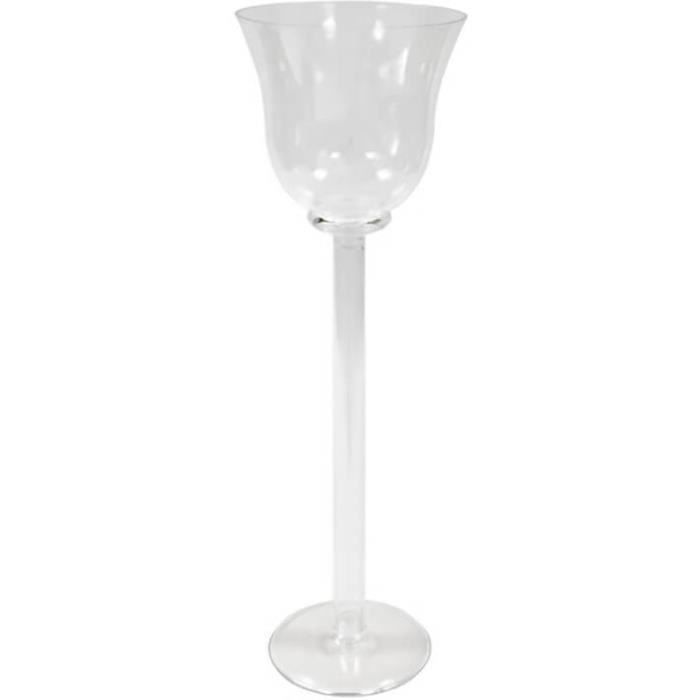Vase transparent: Coupe verre à pied 47cm (x1) REF/COU100