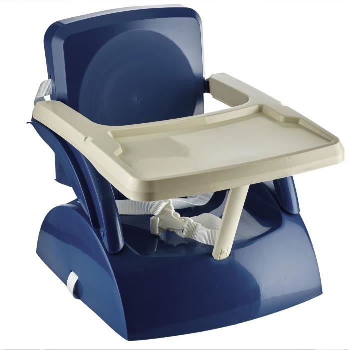 Rehausseur de chaise enfant 2 en 1 THERMOBABY YEEHOP - 6-18 mois - Harnais sécurité 3 points - Tablette amovible - Bleu océan