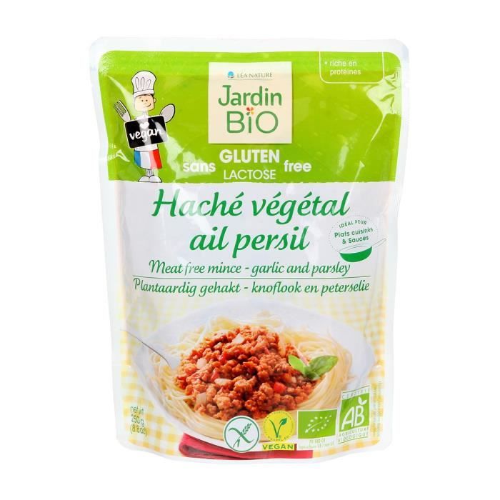 JARDIN BIO Haché végétal - Ail et persil sans gluten bio - 250 g