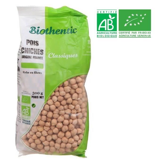Pois chiches bio 500 g Biothentic