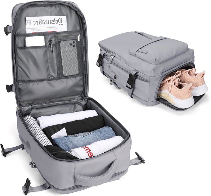 Sac à Dos Cabine Ryanair 40x20x25cm - Bagage Sous Siège Avec Compartiment Ordinateur 14"