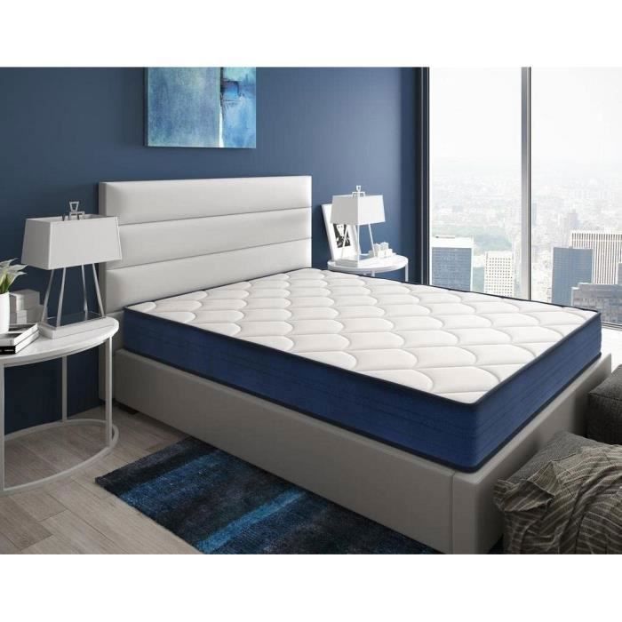 Matelas 90x190 cm en mousse épaisseur 15 cm soutien équilibré