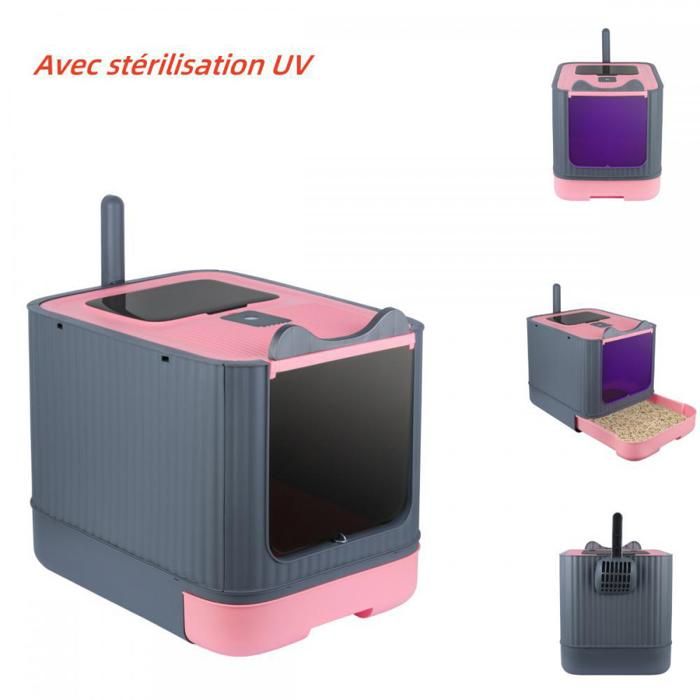 Comparer les prix de XUANYU - Caisse Litière Fermée Grande - Bac à litière Pour Chat - Hauteur de l'entrée: 23 cm