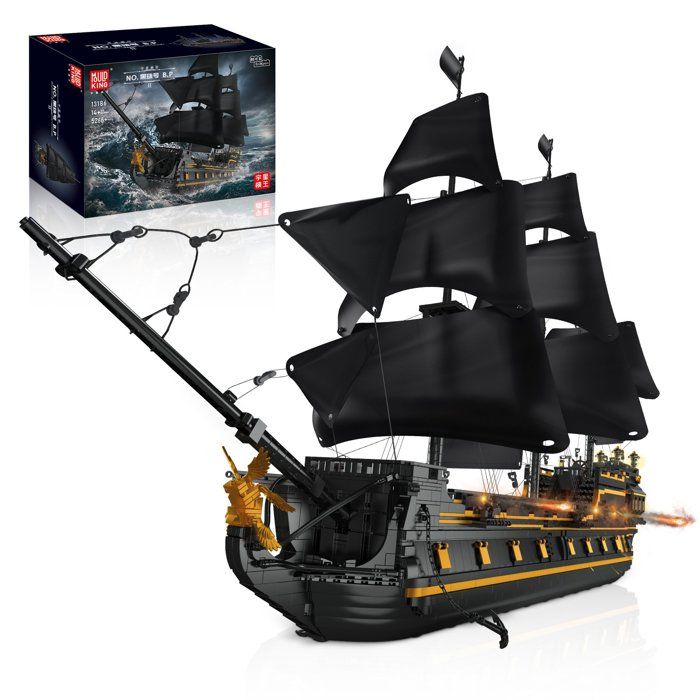 Kit De Montage Bateau Pirate En Bois UOZONIT - Modèle Éducatif Scientifique Pour Enfants 7-14 Ans, 17.2x6.2x21.5cm