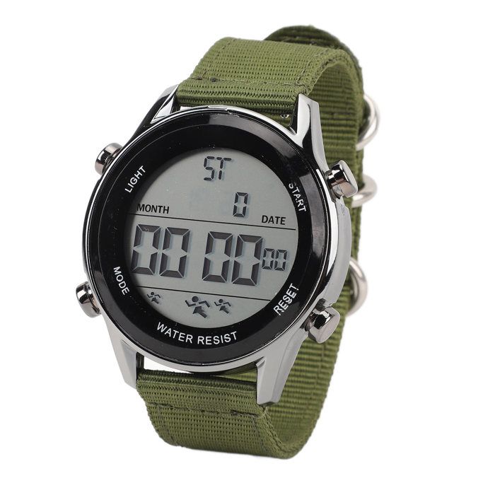 OMABETA Double fuseau horaire Digital Watch Hommes Digital Sports Watch Imperproof Alarm Countdown Double bijoux montre Od Green