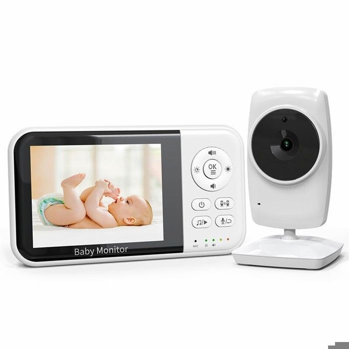 Babyphone Vidéo ACELIFE Bébé Moniteur Ecran 3.2LCD Couleur Bébé Surveillance 2.4GHz Communication Bidirectionnelle Vision Nocturne