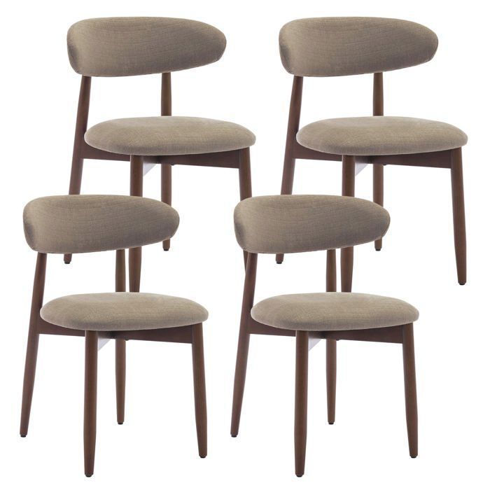 Lot de 4 Chaises robustes et élégantes style nordique minimaliste idéales pour salle à manger et cuisine - Camel