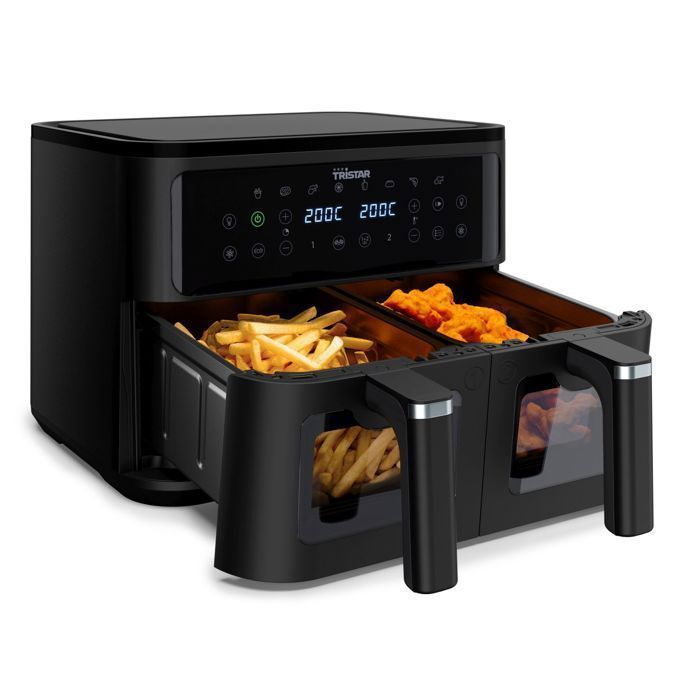 Tristar FR 9429 – Friteuse sans huile double 9 – 2 paniers de 45 – Fenêtre de cuisson –