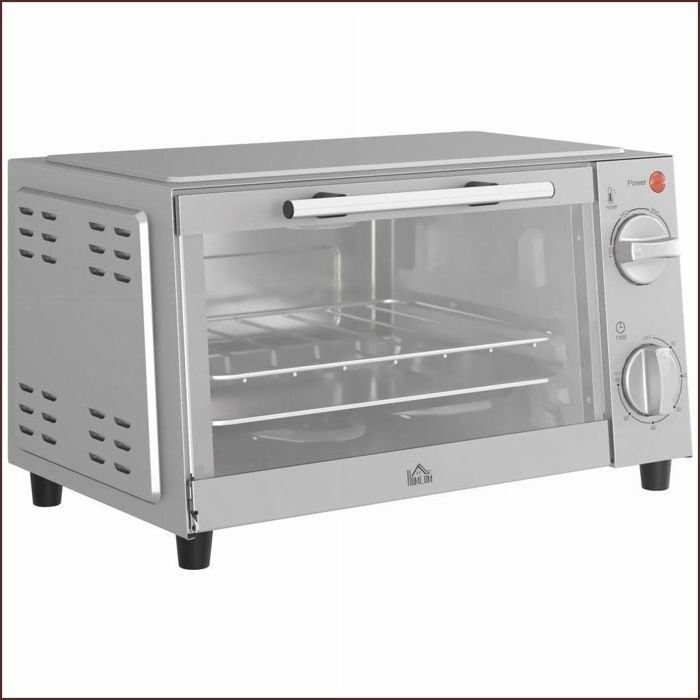 Mini four électronique - HOMCOM - 9L température 100-230°C timer 60min - Argent - Dominiquefe