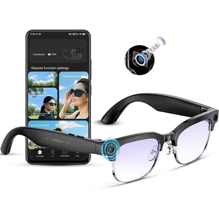 Lunettes Intelligentes Xiaomi 4K AI – Caméra Bluetooth Étanches