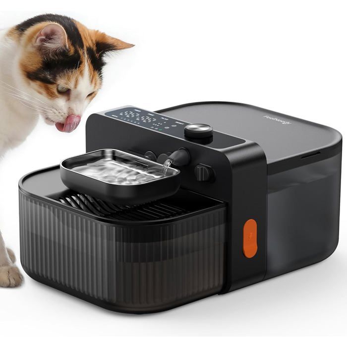 Comparer les prix de Fontaine A Eau Chat Sans Fil Et Sans Filtre Avec Batterie 3000Mah 35L Fontaine À Eau Pour Chat Avec Séparation De LEau Pr[YF551]