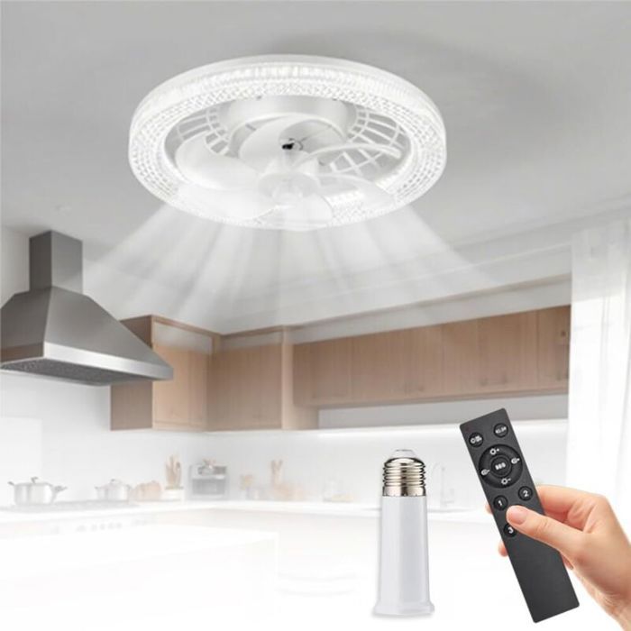 Lampe Ventilateur PlafondLuminaire Ventilateur PlafonnierLustre Silencieux Silencieux Avec Lumiere e