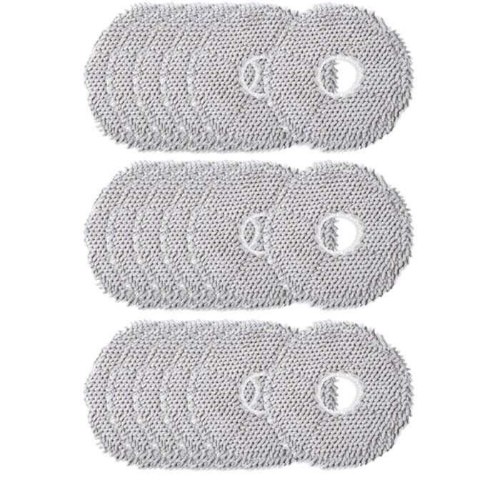 Lot de 16 serpillères en microfibre - Accessoires pour robot aspirateur - Lavables - Accessoires pour Dreame L10s Ultra/L10 Ul