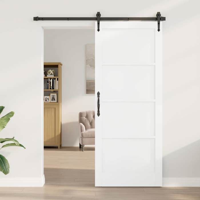 vidaXL Porte intérieure 86 x 211 cm Contreplaqué Blanc 42052397