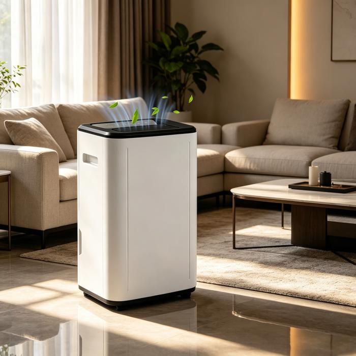 Déshumidificateur 20L/Jour 6L 3 Modes 2 Vitesses Minuterie 24h Silencieux 43dB Pour Maison Appartement Blanc