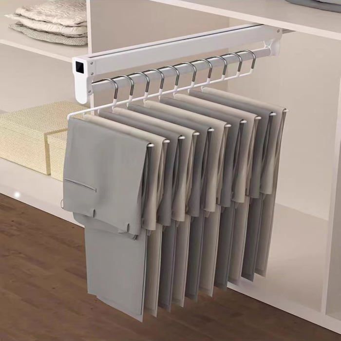 Tringle À Vêtements Coulissante Réglable En Acier Robuste Pour Penderie Pantalon Vêtements Gain De Place Charge Élevée 25 Kg