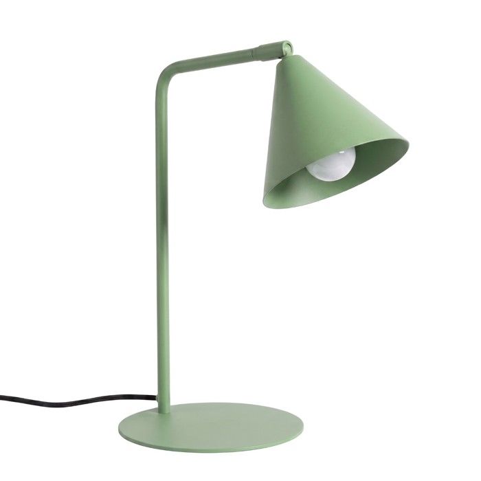 Lampe à poser dintérieur Sollux Lighting NOX - acier rond - sauge - 18x18x35 cm
