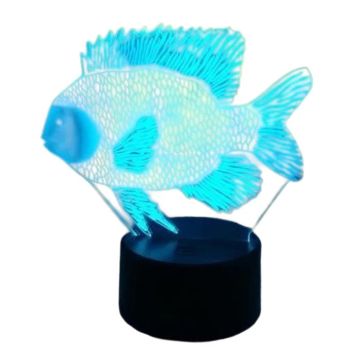 Mignon or poissons 3d - Aueq - led usb décoratif enfants chambre led nuit lumière cadeaux 7 couleurs lampe déclairage câble de en