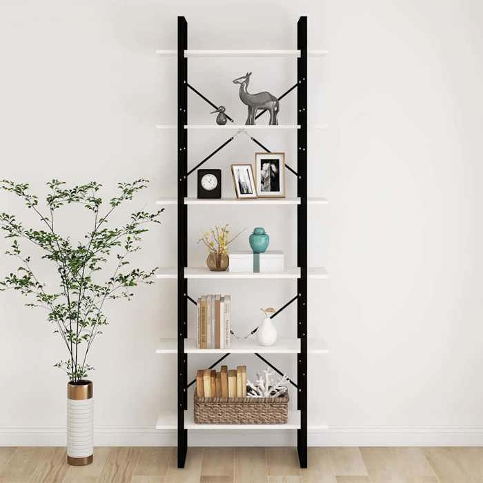 Neuf& 1584 Organisateur étagère - vidaXL - CHIC Armoire haute Blanc 80x30x210 cm Bois de pin solide - Design classique
