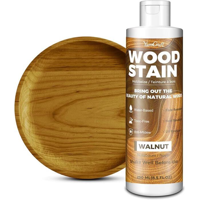 Teinte à Bois 250ml Noyer à Base EauLasure et Peinture pour Meubles Intérieurs ExtérieursPortes Pcards ÉtagèresNoyer TRAITEMENT