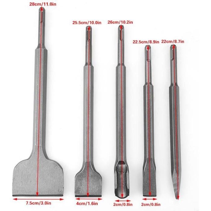 Burin à Marteau Pneumatique Tige Hexagonale Pour Enlèvement