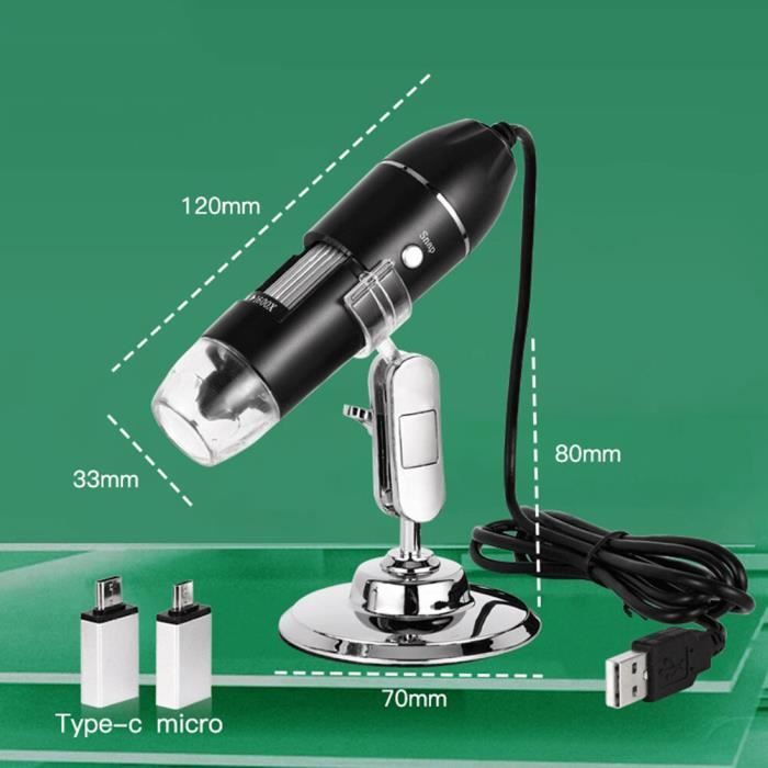 Caméra de microscope,Loupe USB de Microscope Portable pour souder la