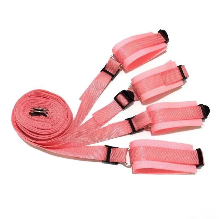 Kit BDSM 15 Pièces LOVE AND VIBES - Accessoires SM Rose - Similicuir - Unisexe