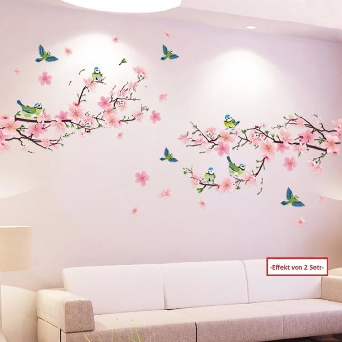 Sticker mural 3D en forme de fleur pour salon, chambre à coucher,  décoration murale (couleur : A, taille : XXL)