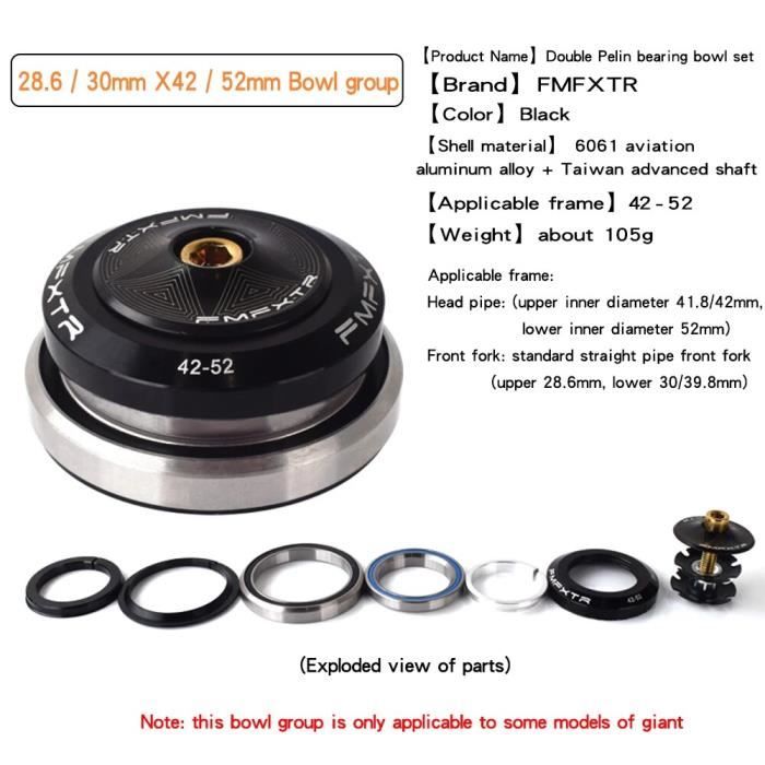 Casque De Roulement Vélo ZS44/ZS55 Alliage Aluminium - Tube Droit 44/55mm