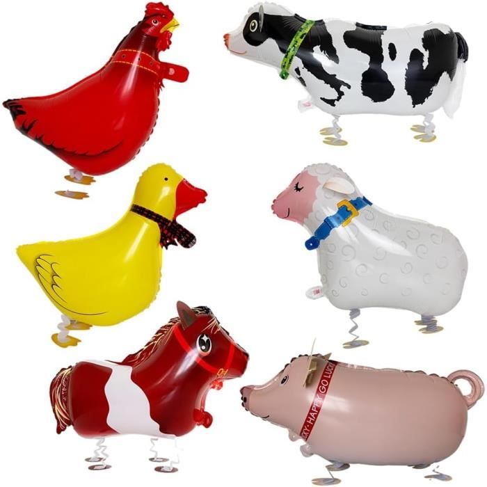 Ballon Cochon Gonflable Aluminium – Lot De 5 Pour Fêtes D'Anniversaire Enfants | Décoration Animale Résistante Et Amusante