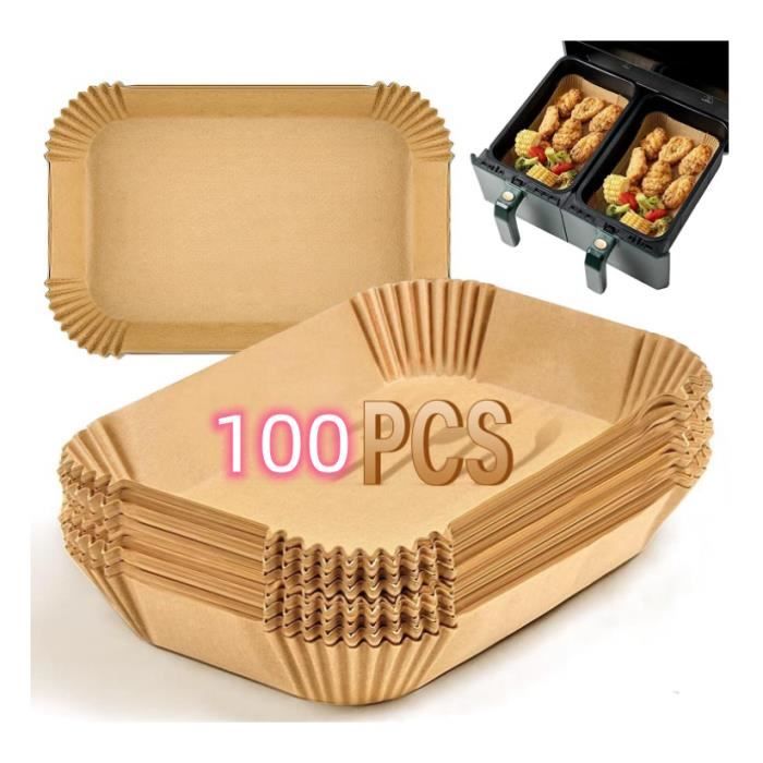 Lot de 100 doublures de friteuse à air comprimé pour