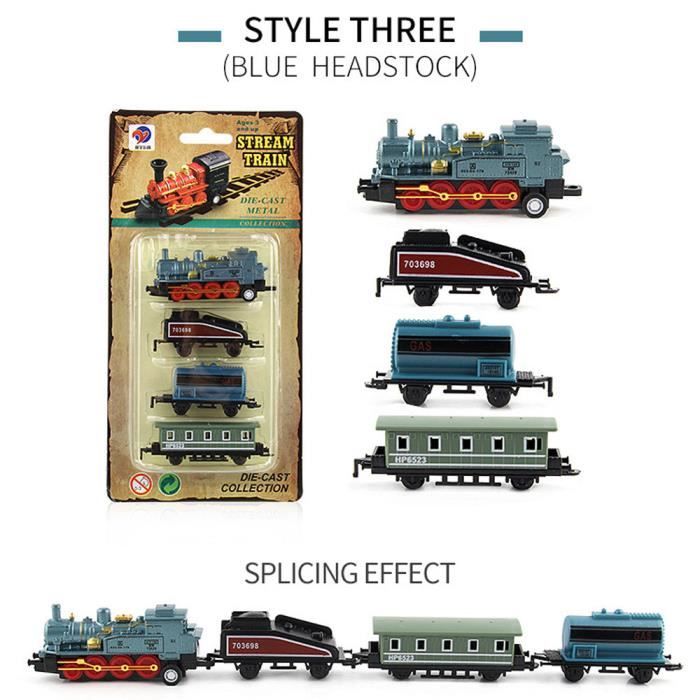 Jouet Classique alliage rétro vapeur simulé modèle de Train mixte