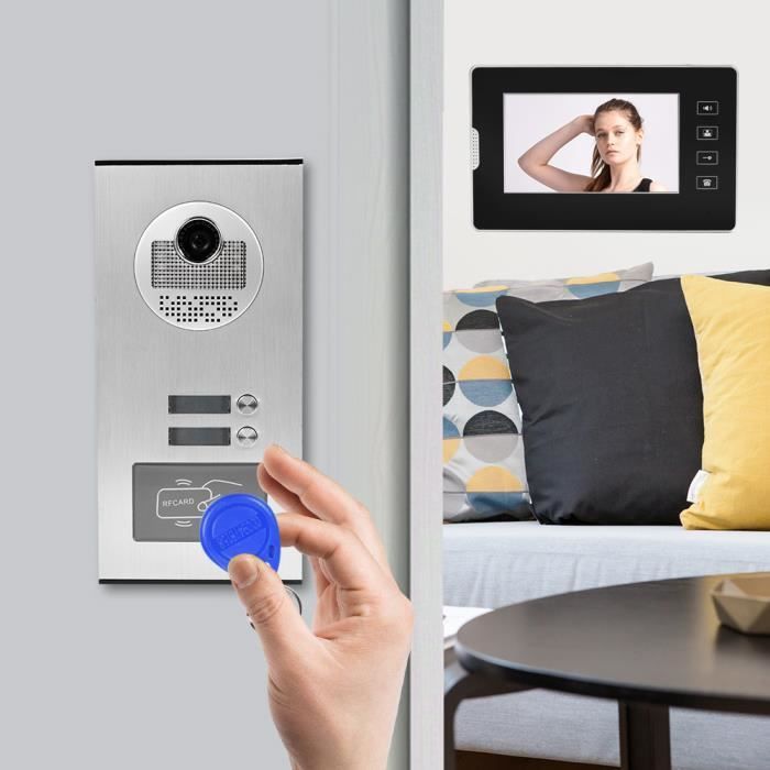Interphone vidéo Interphone vidéo Unité intérieure ultra-mince sans rayonnement pour les villas Appartements European regulations 