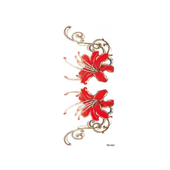 12 Fleurs Artificielles Bras Tatouage Autocollants Flash Henné Tatouage Faux Imperméable Temporaire Tatouages Autocollant Femmes