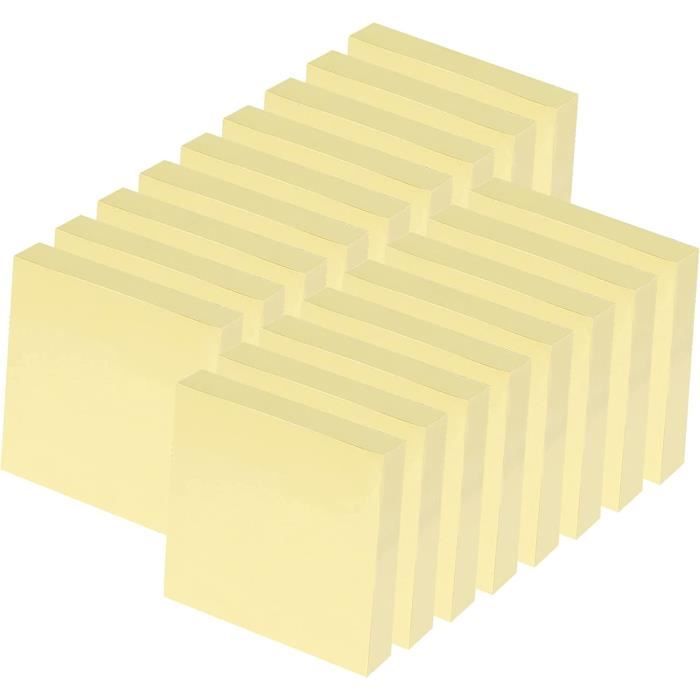 Lot de 24 notes autocollantes colorées \u2013 76 x 76 mm \u2013 Notes ...