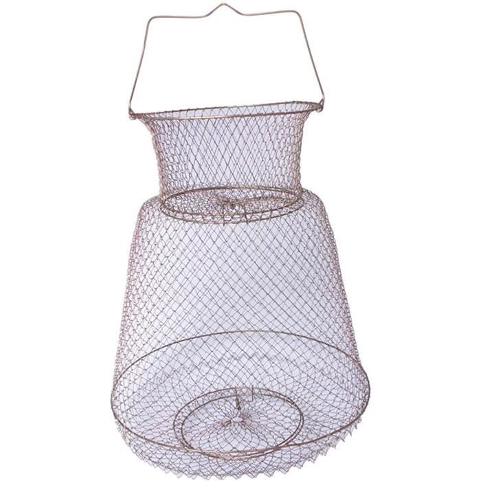 Filet de pêche, Filet De Pêche en Fil Métallique Pliable, Cage, Panier en Fil De Fer pour Crabe