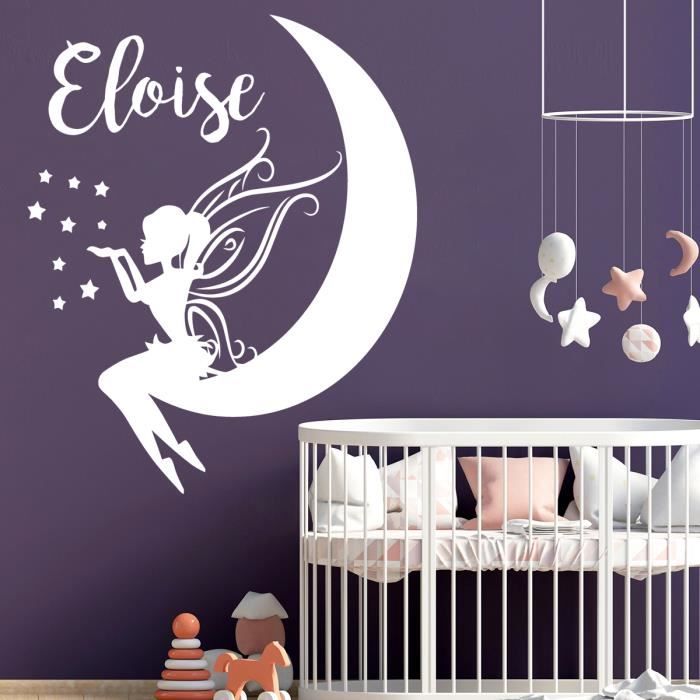 Stickers Muraux Deco Maison Chambre Enfant Bebe Stickers La Fee De La Lune Prenom Au Choix Blanc 325x400 Mm Cdiscount Maison Stickers Muraux Deco Maison Chambre Enfant Bebe Stickers La Fee De La Lune Prenom Au Choix Blanc 325x400 Mm Cdiscount Maison