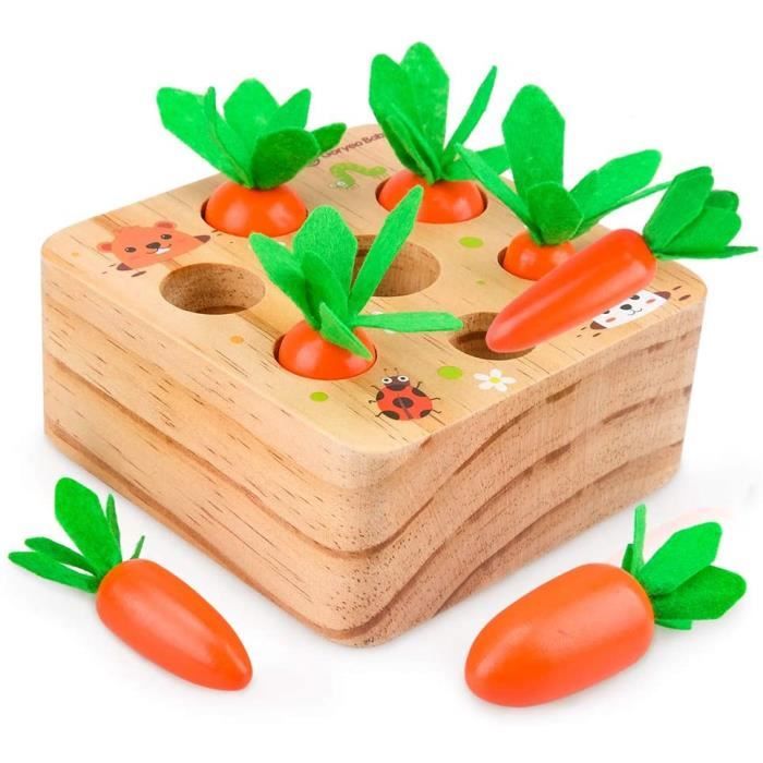 Jouets en Bois Montessori pour Enfant Garçon et Fille Jeu Jouet  d'Apprentissage Éducatif de Puzzle pour Bébé de 1 2 et 3 Ans Cadeau -  AliExpress