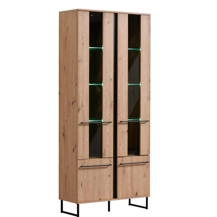 armoire enfant - homestyle4u - 2144 - bois massif - miroir - blanc laqué