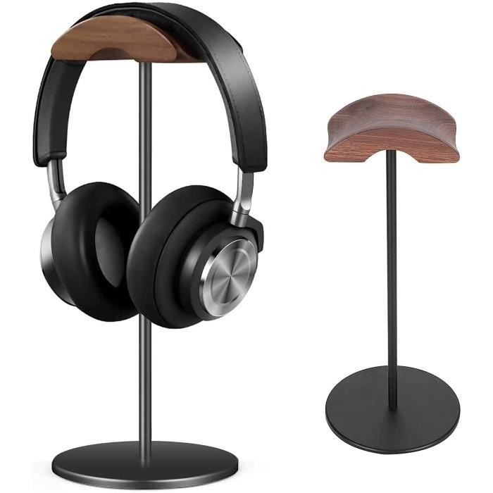 Support Casque Universel 4 Pièces - Crochet Adhésif Pour Bureau, Noir Et Blanc