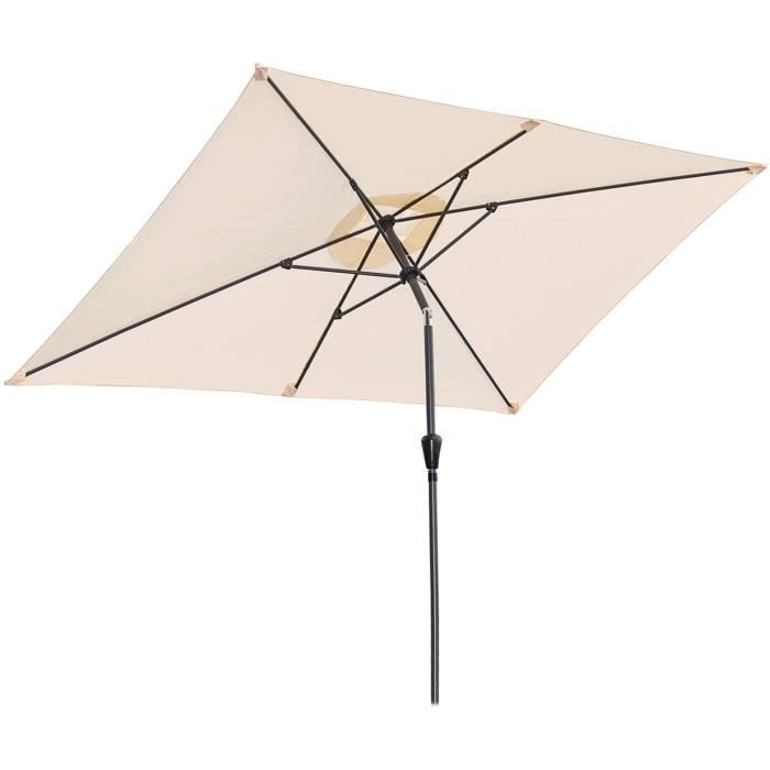 Parasol De Jardin Avec Manivelle, Parasol D'extérieur Avec Protection